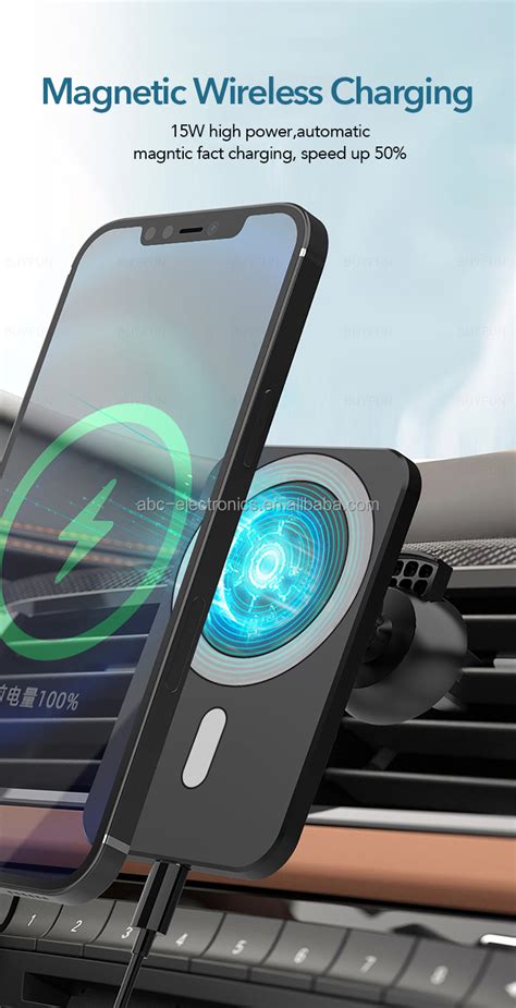 New Technology 2023 Magnetic Wireless Charger Qi 15w Fast Car Wireless