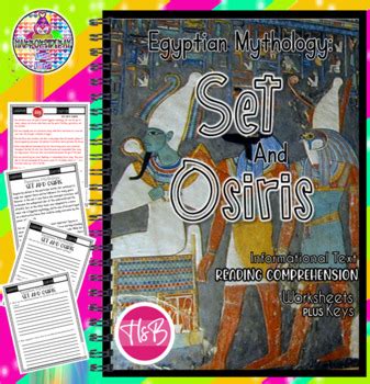 Egyptian Mythology Set And Osiris Egyptology Reading Comprehension