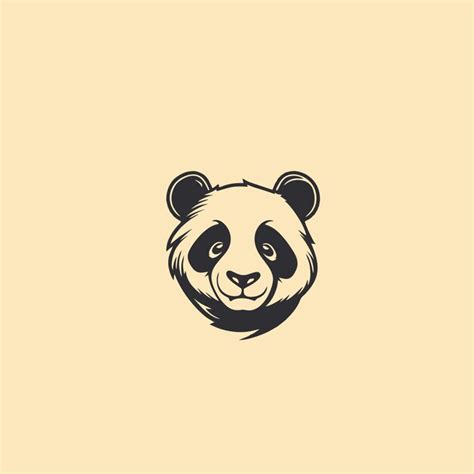 Premium Vector Angry Head Panda Logo Vector Illustration