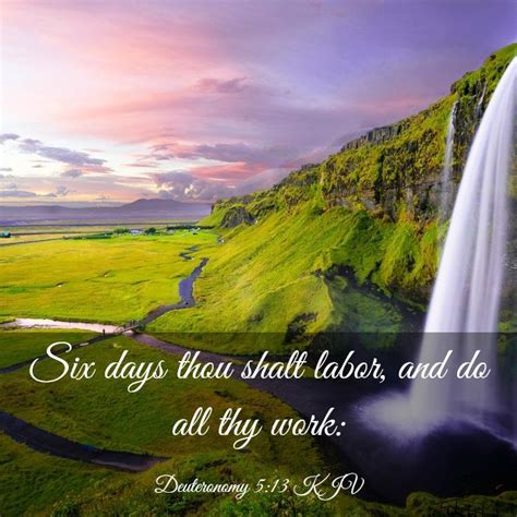 Deuteronomy 5 13 KJV Bible Verse Images