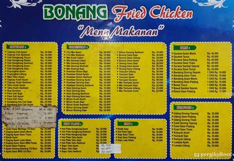 Selalu Diperbarui Menu Bfc Fried Chicken Gading Serpong Tangerang