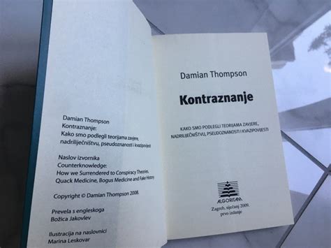 D Thompson Kontraznanje Kako Smo Podlegli Teorijama Zavjere