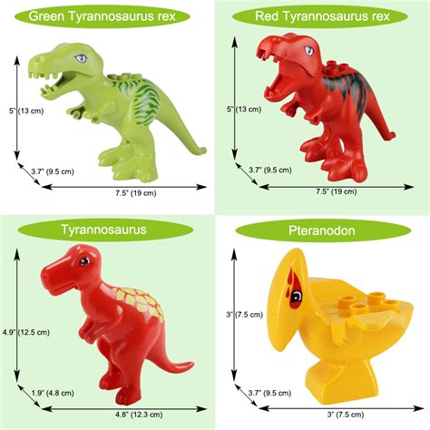 Duplo Dinozor Bloklar Jurassic Dinozor Modeli Ekil Yap Ta Lar