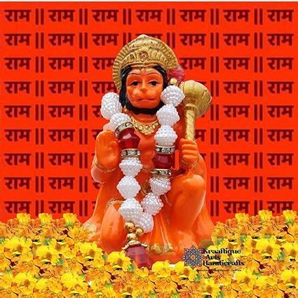 Buy Marble Hanuman Ji Ki Murti In Blessing Posture With Gada Sitting