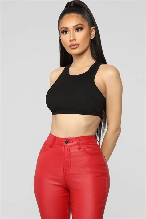 Zoey Racerback Crop Top Black In 2020 Black Crop Tops Fashion Crop Tops