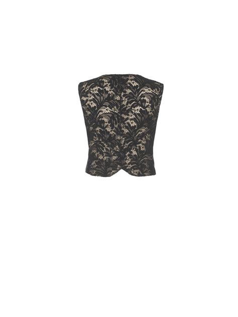 Josie Black Lace Waistcoat Laura Green