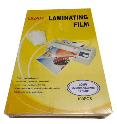 Raz Quaff Hot Laminating Film Long Document Bond Paper Size Mm X