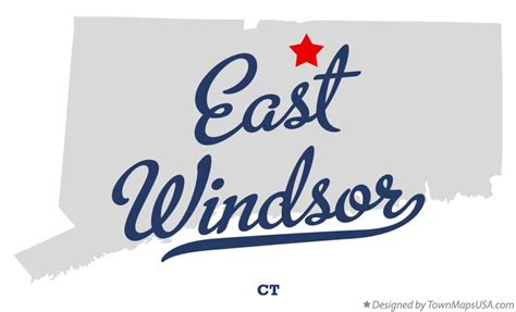 Map of East Windsor, CT, Connecticut