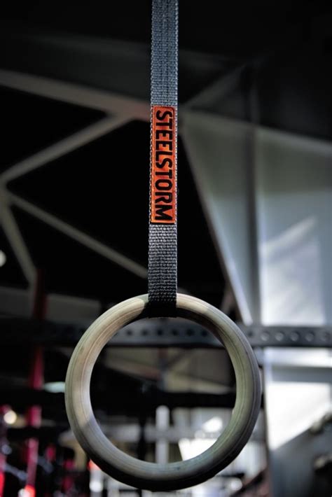 Kółka Gimnastyczne Z Pasami Steelstorm Rings Drewniane crossfit box