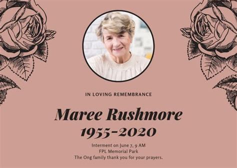 Customize 44 Obituary Card Templates Online Canva