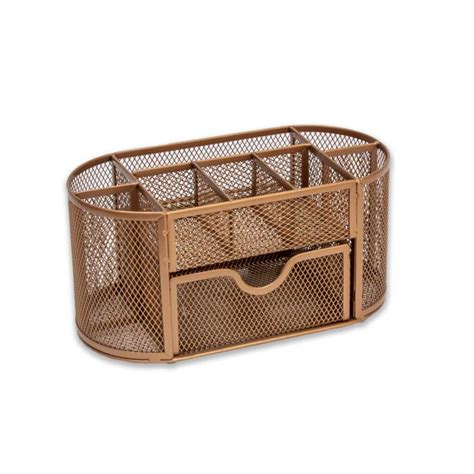 Rose Gold Desk Organiser Osco Wiremesh Desk Organiser With Drawer