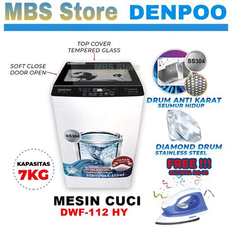 Jual Mesin Cuci 1 Tabung Denpoo DWF 112 HY Full Auto Shopee Indonesia