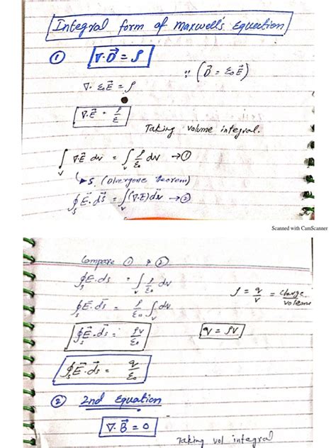 Maxwell's Equations Integral Form | PDF