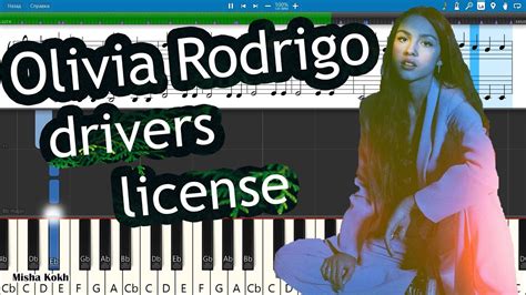 Olivia Rodrigo Drivers License Piano Tutorial Sheets Midi