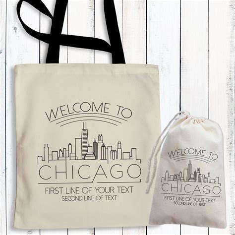 Chicago Welcome Bags Chicago Tote Bags Chicago Skyline T Bags