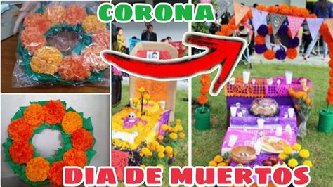 Corona De Dia De Muertos F Cil Y Rapido Con Carton Y Papel Crepe