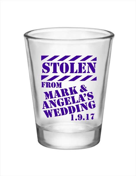 48 Personalized Wedding Favor 15oz Shot Glasses Custom Funny