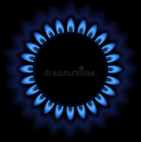 Natural Gas Flame Stock Vector Illustration Of Stove 16860828