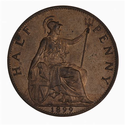 Coin Halfpenny Queen Victoria Great Britain