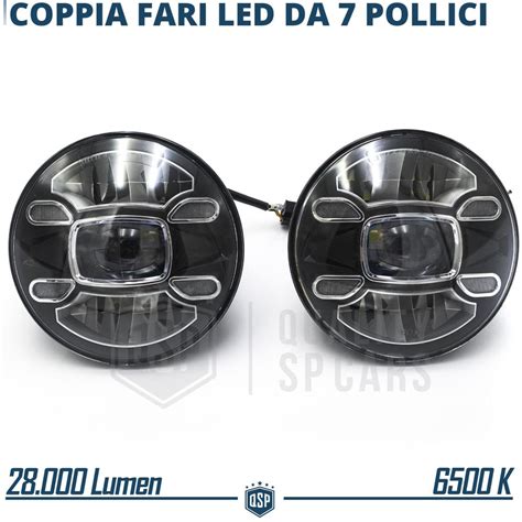 2 Phares LED 7 Pouces Pour SUZUKI JIMNY 6500K Blanc Pur Feux De