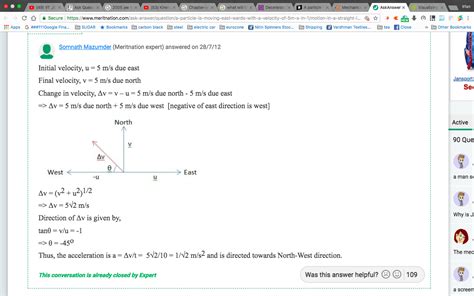 A Particle Is Moving Eastwards With A Velocity Of M S In Sec The V