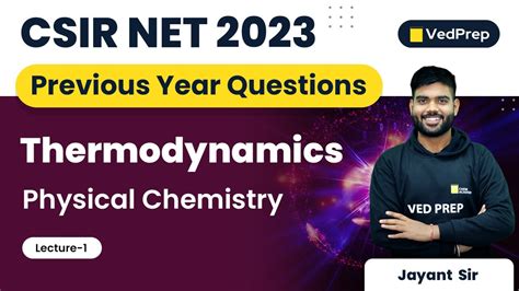 Thermodynamics Physical Chemistry Csir Net Previous Year