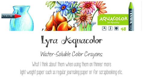 Lyra Aquacolor Water Soluble Crayons My 2 Cents Youtube