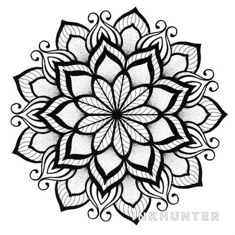 Mandala Drawing: Flower Design