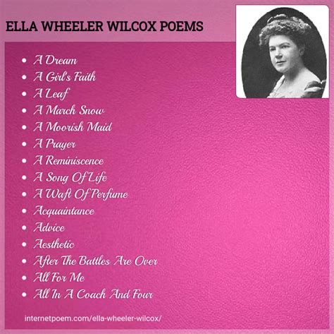 Ella Wheeler Wilcox Poems