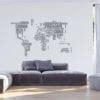 Mapa Mundo Texto Decora O De Interiores Casadart Pt