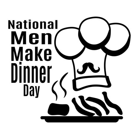 National Men Make Dinner Day Idea For Poster Banner Flyer Or