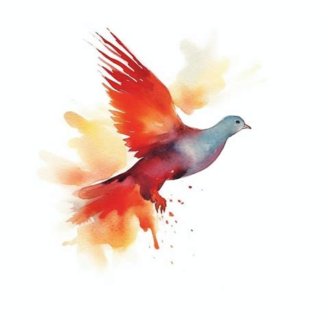 Premium Ai Image Illustration Of Holy Spirit Dove Hand Drawn Peace Dove Watercolor