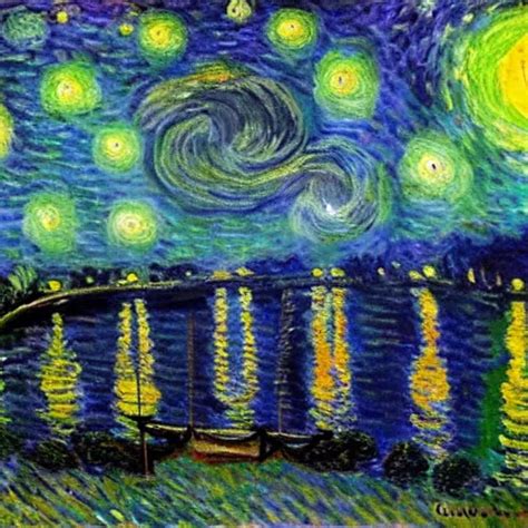 Starry Night By Claude Monet Stable Diffusion Openart