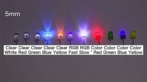 Mm Flashing Led Light Emitting Diode Lamp Bulb Rgb White Red Blue