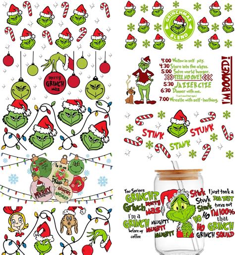 Amazon Uv Dtf Cup Wrap Sheet Christmas Transfer Stickers For