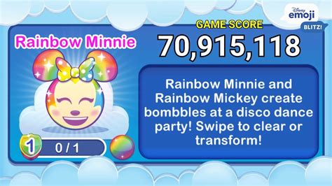 Disney Emoji Blitz Rainbow Minnie L1 Mickey And Friends V63 Youtube