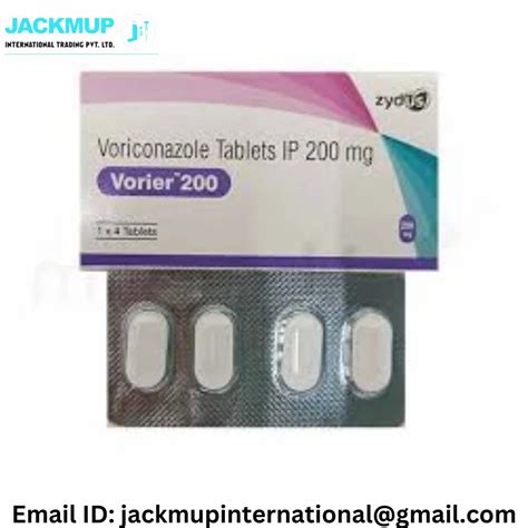 Vorier Voriconazole Tablet 200mg 4 0 Tablets In 1 Strip Treatment