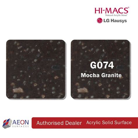 LG Hi Macs Acrylic Solid Surface Mocha Granite G074 For Kitchens Size