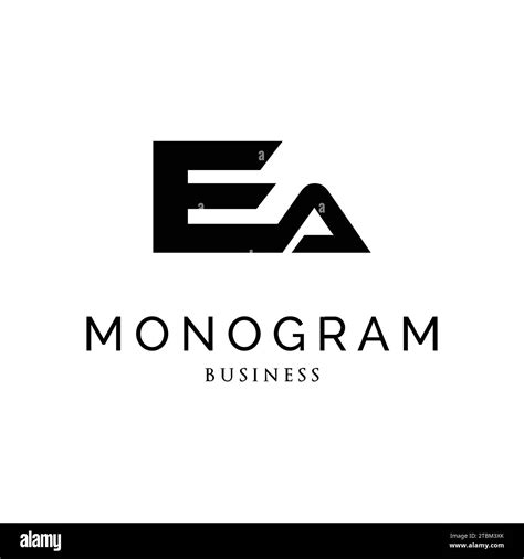 Initial Letter Ea Monogram Logo Design Inspiration Stock Vector Image