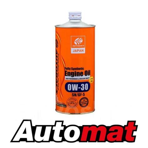 Моторное масло Autobacs 0W 30 SN GF 5 PAO Fully Synthetic 1л