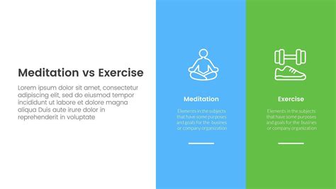 meditation vs physical exercise comparison or versus concept for ...