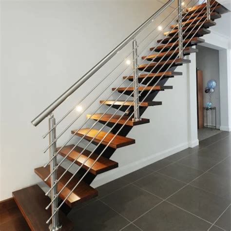 Modern Stair Railing Design With Rod Bar Railing Stainless Steel