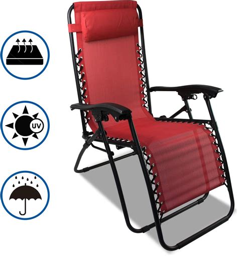 Transat De Plage Pliable Bain De Soleil Chaise Longue Inclinable