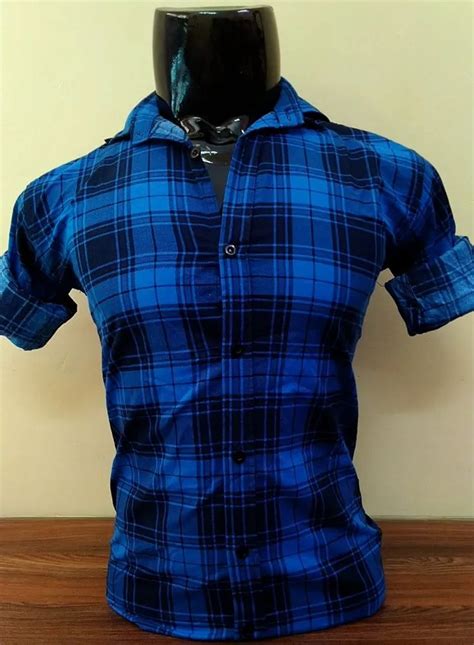 Collar Neck Mens Cotton Check Shirt Handwash At Rs 165 In Jaipur Id