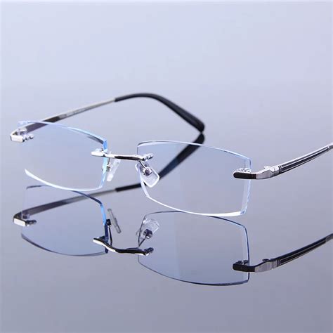 Rimless Frames Reading Glasses Korean For Men Eyeglasses Luxury Male