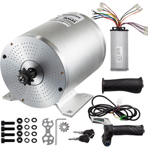 Vevor 2000w 48v Brushless Motor Kit 42a 4300rpm High Speed Electric Scooter Motor With Mounting