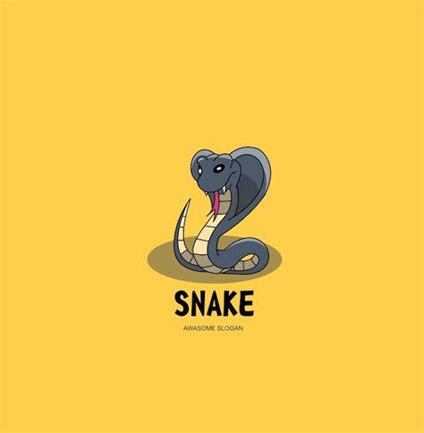 Serpiente Icono Mascota Logo Dise O Ilustraci N Dibujos Animados