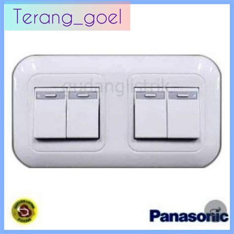 Jual Saklar Tanam Panasonic Isi 4 Switch Inbow 2 Gang 4 Device WEJ