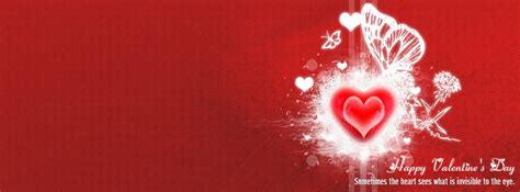 Happy Valentine Day - Sometimes the heart sees Facebook Cover