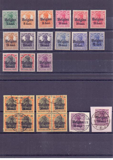 Empire Allemand Occupation De La Belgique 1914 1918 Landespost